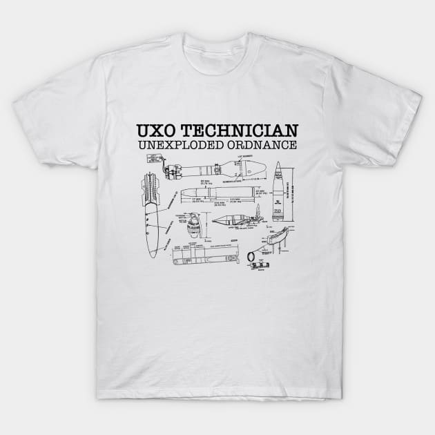 UXO Unexploded Ordnance Tech T-Shirt by The Blue Deck